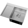 Mexen Exar zlewozmywak stalowy 1-komorowy z ociekaczem prawy 620 x 480 mm, inox HC - 6432621005P-01HC