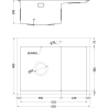 Mexen Exar zlewozmywak stalowy 1-komorowy z ociekaczem prawy 620 x 480 mm, złoty HC - 6432621005P-55HC