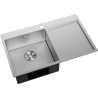 Mexen Exar zlewozmywak stalowy 1-komorowy z ociekaczem lewy 780 x 480 mm, inox HC - 6433781010L-01HC