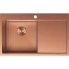Mexen Exar zlewozmywak stalowy 1-komorowy z ociekaczem lewy 780 x 480 mm, miedź - 6433781010L-65