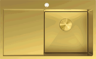 Mexen Exar zlewozmywak stalowy 1-komorowy z ociekaczem prawy 780 x 480 mm, złoty - 6434781010P-55