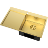 Mexen Exar zlewozmywak stalowy 1-komorowy z ociekaczem prawy 780 x 480 mm, złoty - 6434781010P-55