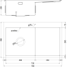 Mexen Exar zlewozmywak stalowy 1-komorowy z ociekaczem prawy 780 x 480 mm, złoty HC - 6434781010P-55HC