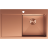 Mexen Exar zlewozmywak stalowy 1-komorowy z ociekaczem prawy 780 x 480 mm, miedź - 6434781010P-65