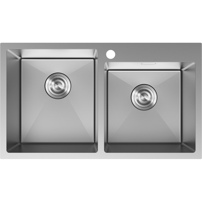 Mexen Xorin zlewozmywak stalowy 2-komorowy 780 x 450 mm, inox - 6441782000-01