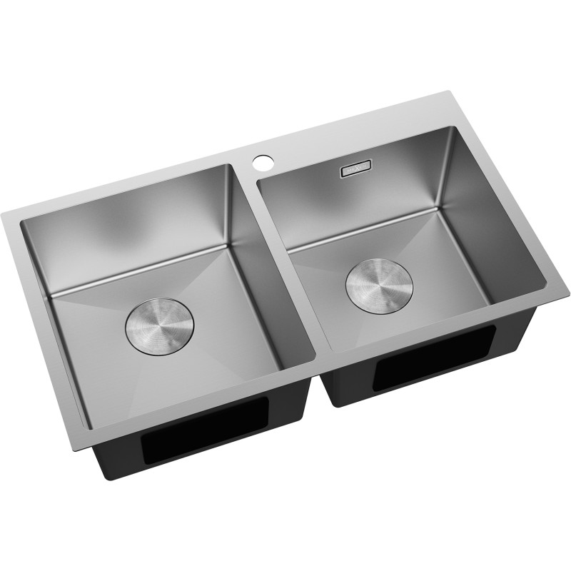 Mexen Xorin zlewozmywak stalowy 2-komorowy 780 x 450 mm, inox - 6441782000-01