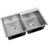 Mexen Xorin zlewozmywak stalowy 2-komorowy 780 x 450 mm, inox - 6441782000-01