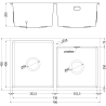 Mexen Xorin zlewozmywak stalowy 2-komorowy 780 x 450 mm, inox HC -6441782000-01HC