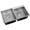 Mexen Xorin zlewozmywak stalowy 2-komorowy 780 x 450 mm, inox HC -6441782000-01HC