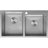 Mexen Xorin zlewozmywak stalowy 2-komorowy 780 x 450 mm, inox HC -6441782000-01HC