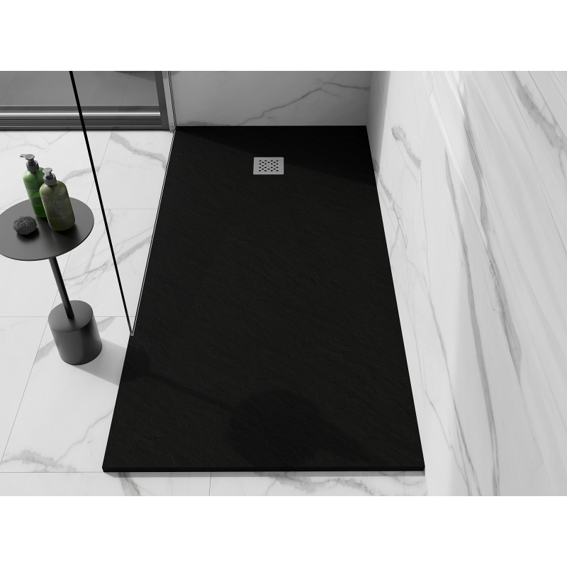 Mexen Stone+ brodzik kompozytowy prostokątny 160 x 80 cm, czarny - 44708016