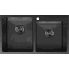 Mexen Xorin zlewozmywak stalowy 2-komorowy 780 x 450 mm, czarny HC - 6441782000-70HC