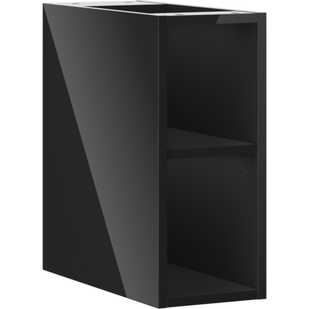 Mexen Box-A szafka otwarta z półką 20 cm, czarna połysk - 91AX2-0200-470-0-70