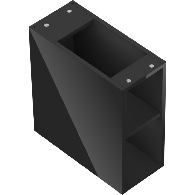 Mexen Box-A szafka otwarta z półką 20 cm, czarna połysk - 91AX2-0200-470-0-70