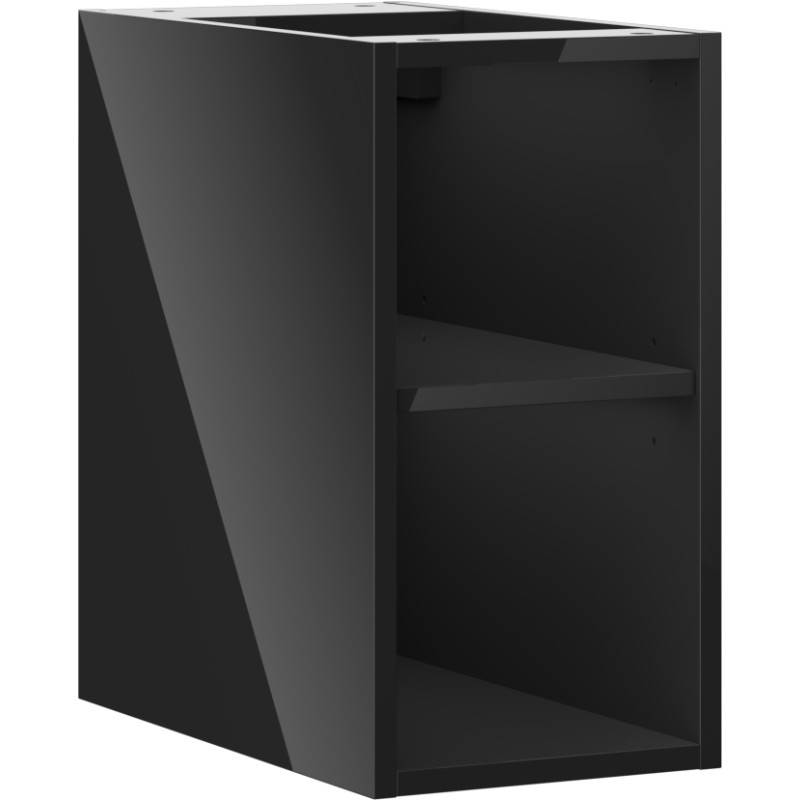 Mexen Box-A szafka otwarta z półką 25 cm, czarna połysk - 91AX2-0250-470-0-70
