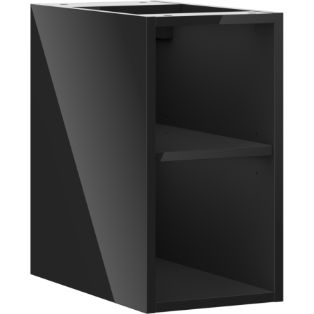 Mexen Box-A szafka otwarta z półką 25 cm, czarna połysk - 91AX2-0250-470-0-70