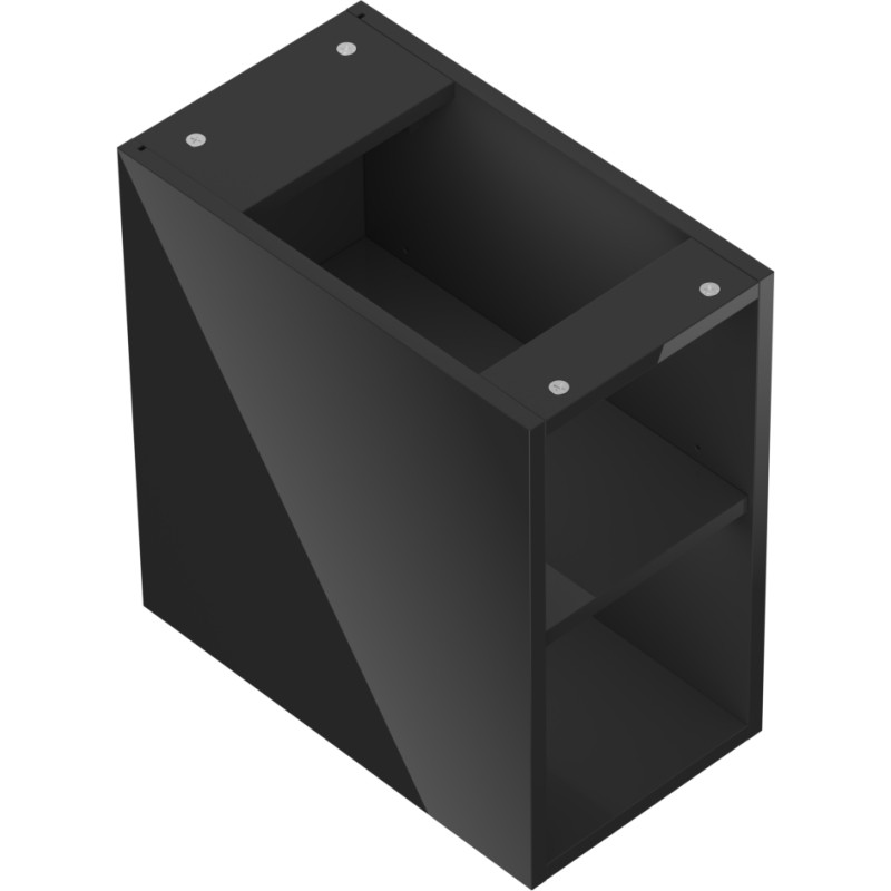 Mexen Box-A szafka otwarta z półką 25 cm, czarna połysk - 91AX2-0250-470-0-70