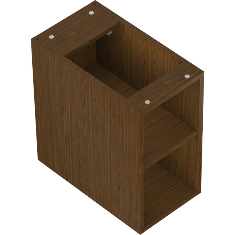 Mexen Box-A szafka otwarta z półką 25 cm, orzech - 91AX2-0250-470-0-86