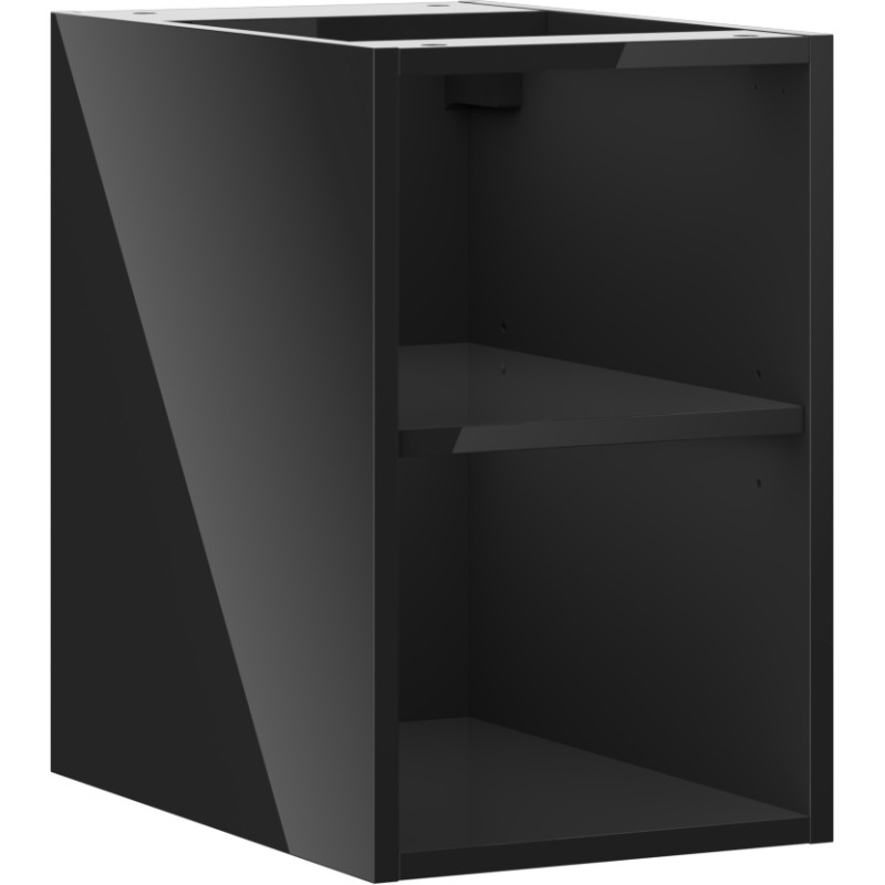 Mexen Box-A szafka otwarta z półką 30 cm, czarna połysk - 91AX2-0300-470-0-70