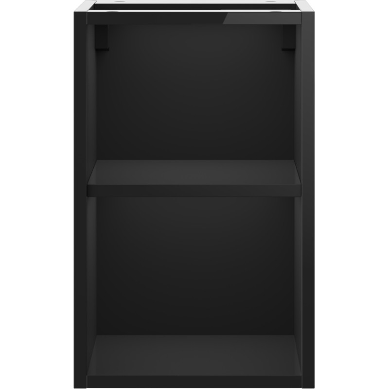 Mexen Box-A szafka otwarta z półką 30 cm, czarna połysk - 91AX2-0300-470-0-70