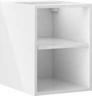 Mexen Box-A szafka otwarta z półką 35 cm, biała połysk - 91AX2-0350-470-0-00