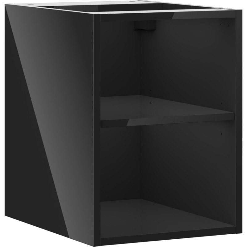 Mexen Box-A szafka otwarta z półką 35 cm, czarna połysk - 91AX2-0350-470-0-70
