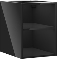 Mexen Box-A szafka otwarta z półką 35 cm, czarna połysk - 91AX2-0350-470-0-70