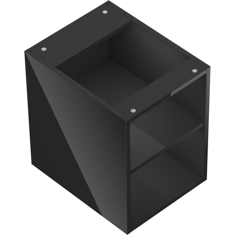 Mexen Box-A szafka otwarta z półką 35 cm, czarna połysk - 91AX2-0350-470-0-70