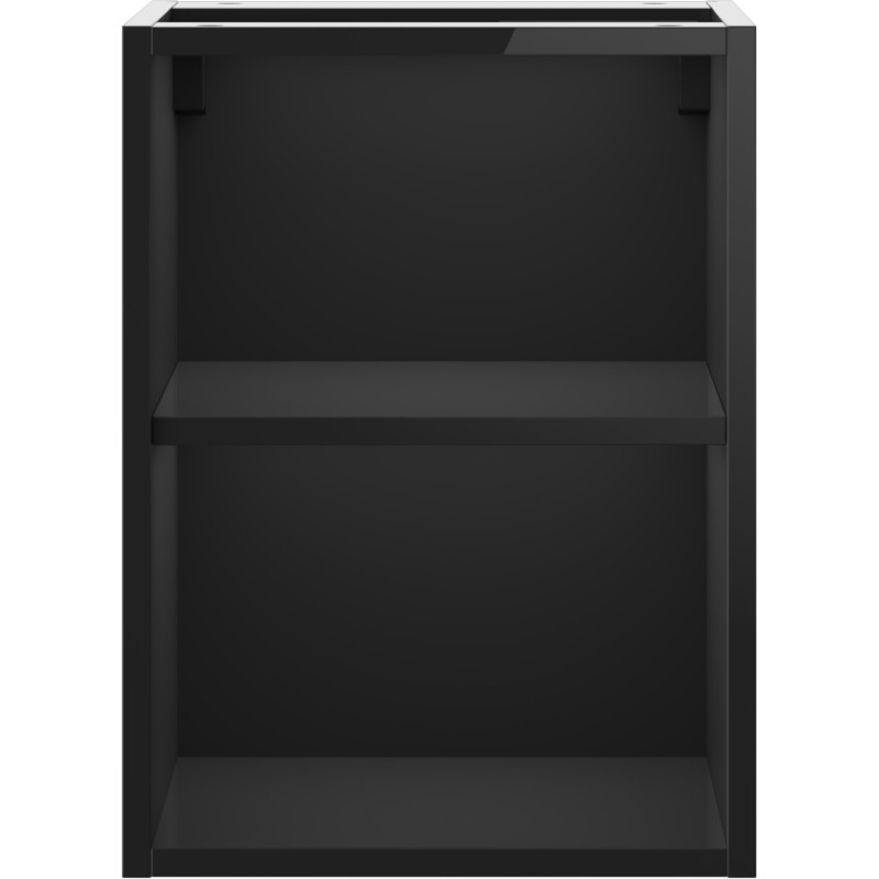 Mexen Box-A szafka otwarta z półką 35 cm, czarna połysk - 91AX2-0350-470-0-70