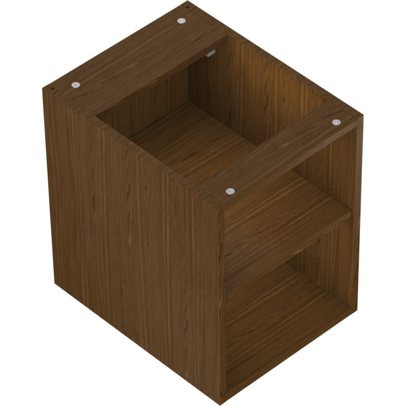 Mexen Box-A szafka otwarta z półką 35 cm, orzech - 91AX2-0350-470-0-86