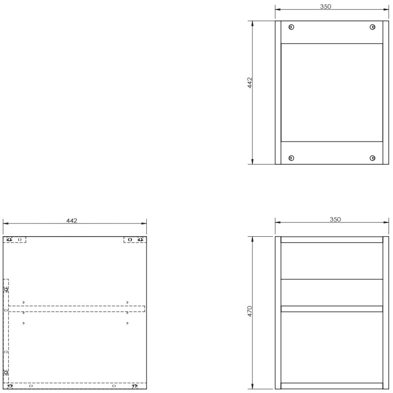 Mexen Box-A szafka otwarta z półką 35 cm, orzech - 91AX2-0350-470-0-86