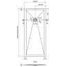 Mexen Stone+ brodzik kompozytowy prostokątny 200 x 80 cm, czarny - 44708020