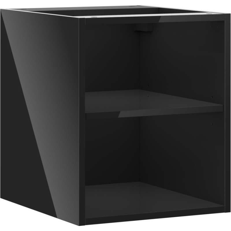 Mexen Box-A szafka otwarta z półką 40 cm, czarna połysk - 91AX2-0400-470-0-70