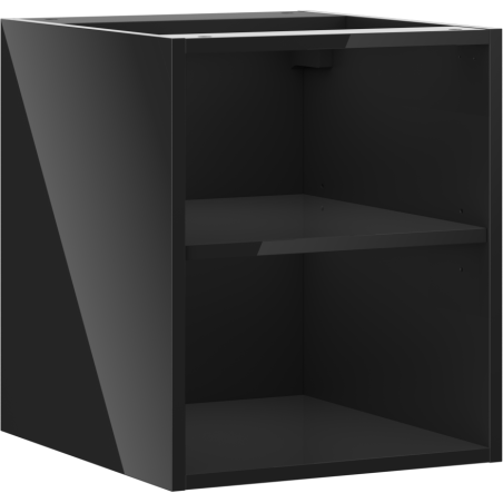 Mexen Box-A szafka otwarta z półką 40 cm, czarna połysk - 91AX2-0400-470-0-70