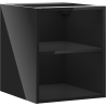 Mexen Box-A szafka otwarta z półką 40 cm, czarna połysk - 91AX2-0400-470-0-70