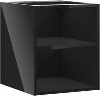 Mexen Box-A szafka otwarta z półką 40 cm, czarna połysk - 91AX2-0400-470-0-70