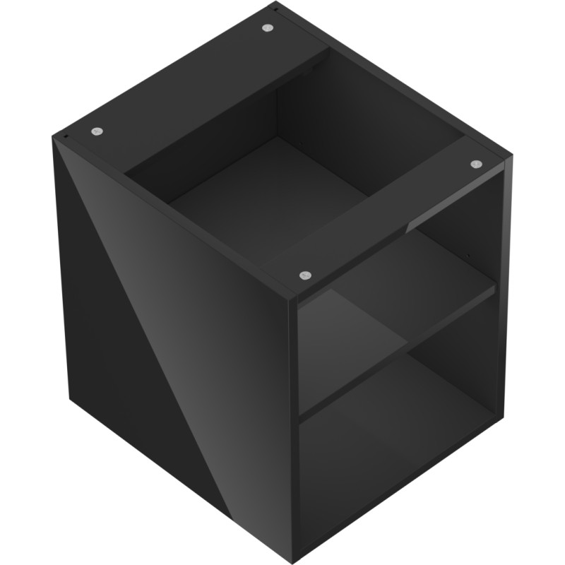 Mexen Box-A szafka otwarta z półką 40 cm, czarna połysk - 91AX2-0400-470-0-70