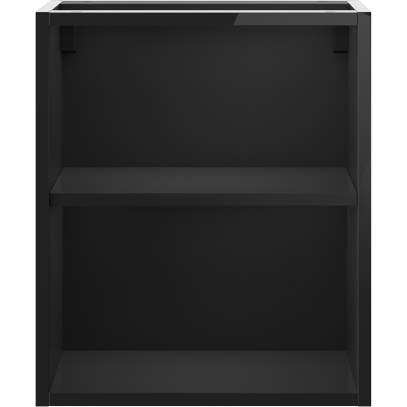 Mexen Box-A szafka otwarta z półką 40 cm, czarna połysk - 91AX2-0400-470-0-70