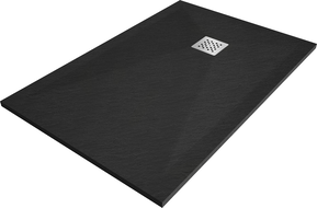 Mexen Stone+ brodzik kompozytowy prostokątny 140 x 90 cm, czarny - 44709014