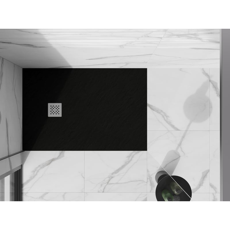 Mexen Stone+ brodzik kompozytowy prostokątny 140 x 90 cm, czarny - 44709014