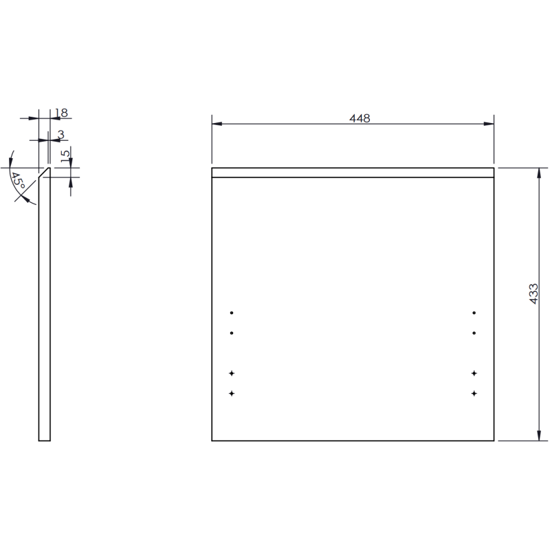 Mexen Orio szafka łazienkowa podumywalkowa 45 cm, 1 szuflada, szara mat - 91A10-04547-1-BF62