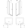 Mexen Mist drzwi prysznicowe uchylne 75 cm, transparent, chrom - 8A4-075-000-01-00