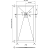 Mexen Stone+ brodzik kompozytowy prostokątny 180 x 90 cm, czarny - 44709018