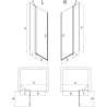 Mexen Mist drzwi prysznicowe uchylne lewe 80 cm, czarna ramka, czarne - 8A4-080-000-70-70-L