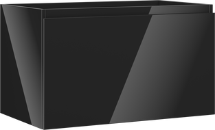 Mexen Orio szafka łazienkowa podumywalkowa 80 cm, 1 szuflada, czarna połysk - 91A10-08047-1-BF70