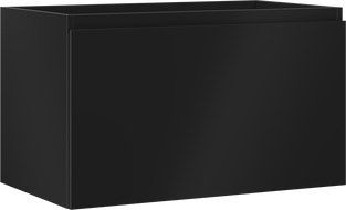 Mexen Orio szafka łazienkowa podumywalkowa 80 cm, 1 szuflada, czarna mat - 91A10-08047-1-BF71