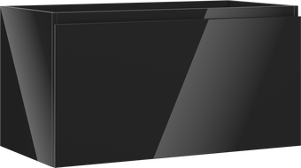 Mexen Orio szafka łazienkowa podumywalkowa 90 cm, 1 szuflada, czarna połysk - 91A10-09047-1-BF70