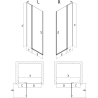 Mexen Mist L drzwi prysznicowe uchylne 95 cm, transparent, chrom - 8A4L-095-000-01-00