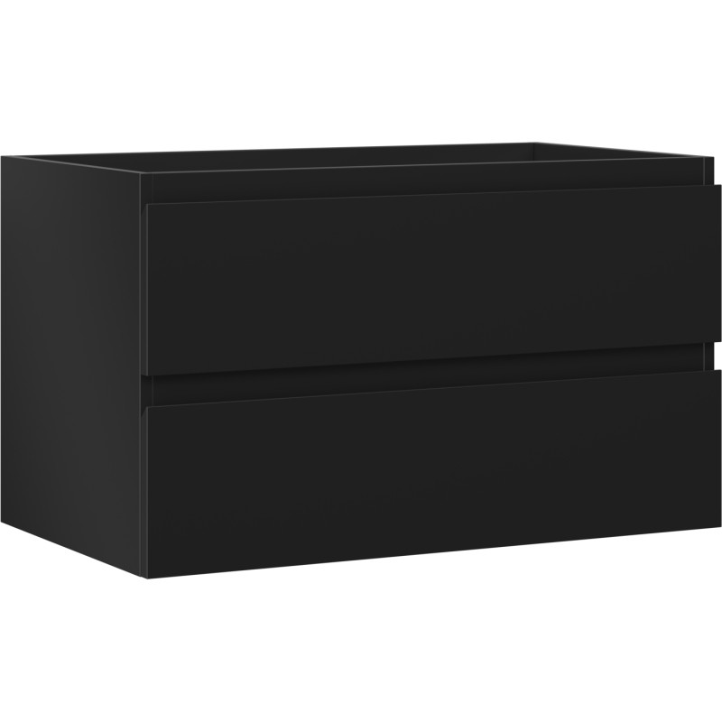 Mexen Orio szafka łazienkowa podumywalkowa 80 cm, 2 szuflady, czarna mat - 91A10-08047-2-BFF71