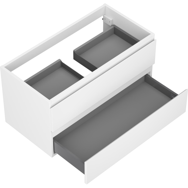 Mexen Orio szafka łazienkowa podumywalkowa 90 cm, 2 szuflady, biała mat - 91A10-09047-2-BFF01